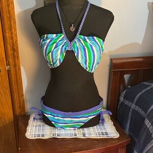 Joe Boxer Polka Dot and Striped Bikini